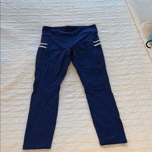 Blue workout leggings